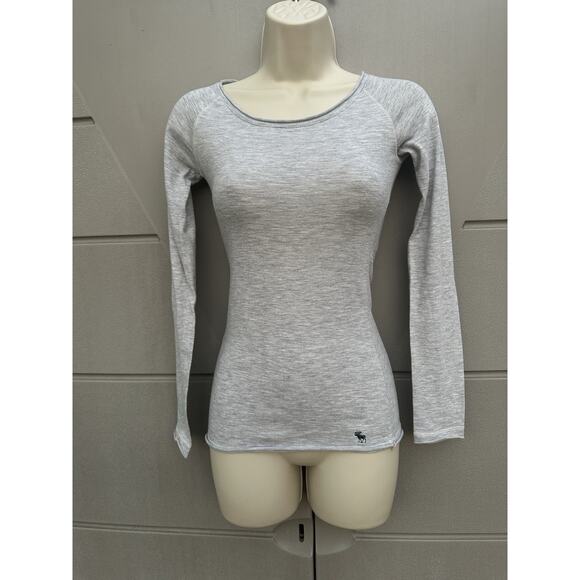 VTG Y2k Grunge Bella Swan Gray Abercrombie & Fitch Long Sleeve Fitted Tee USA S - Picture 2 of 12